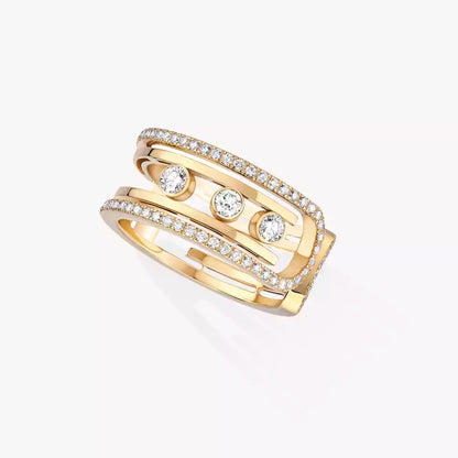 [Max Jewelry]Move 10th Diamond Ring in Gold
