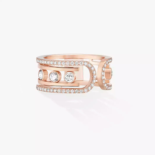 [Max Jewelry]Move 10th Diamond Ring in Gold