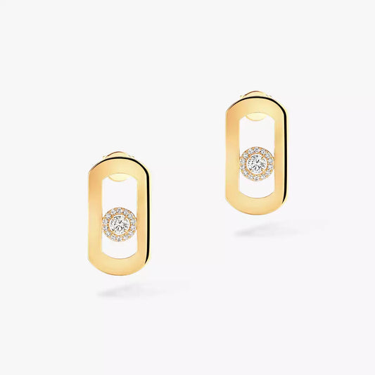 [Max Jewelry]So Move Diamond Earrings in Yellow Gold