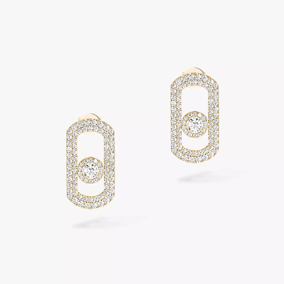 [Max Jewelry]So Move Pave_-Set Diamond Earrings in Silver