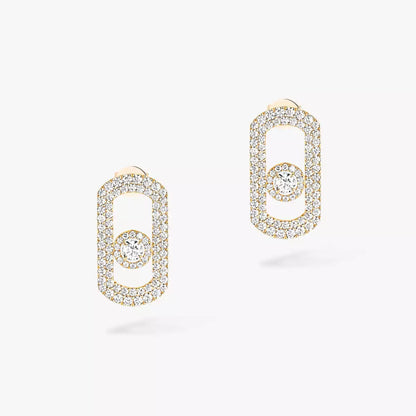 [Max Jewelry]So Move Pave_-Set Diamond Earrings in Silver