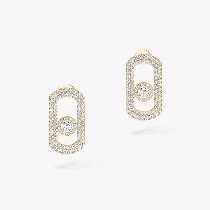 [Plus&Max]So Move Pave_-Set Diamond Earrings in Silver