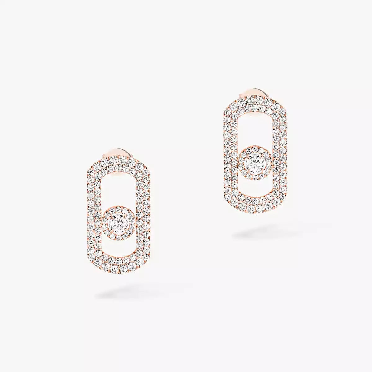 [Max Jewelry]So Move Pave_-Set Diamond Earrings in Silver