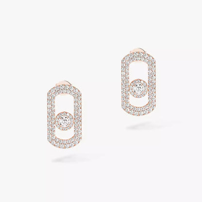 [Max Jewelry]So Move Pave_-Set Diamond Earrings in Silver