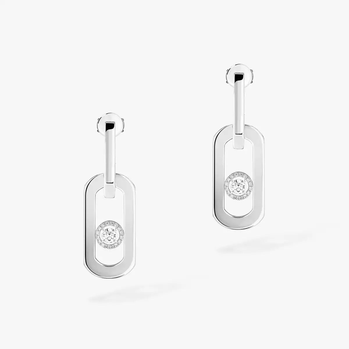 [Max Jewelry]So Move XL Diamond Pendant Earrings
