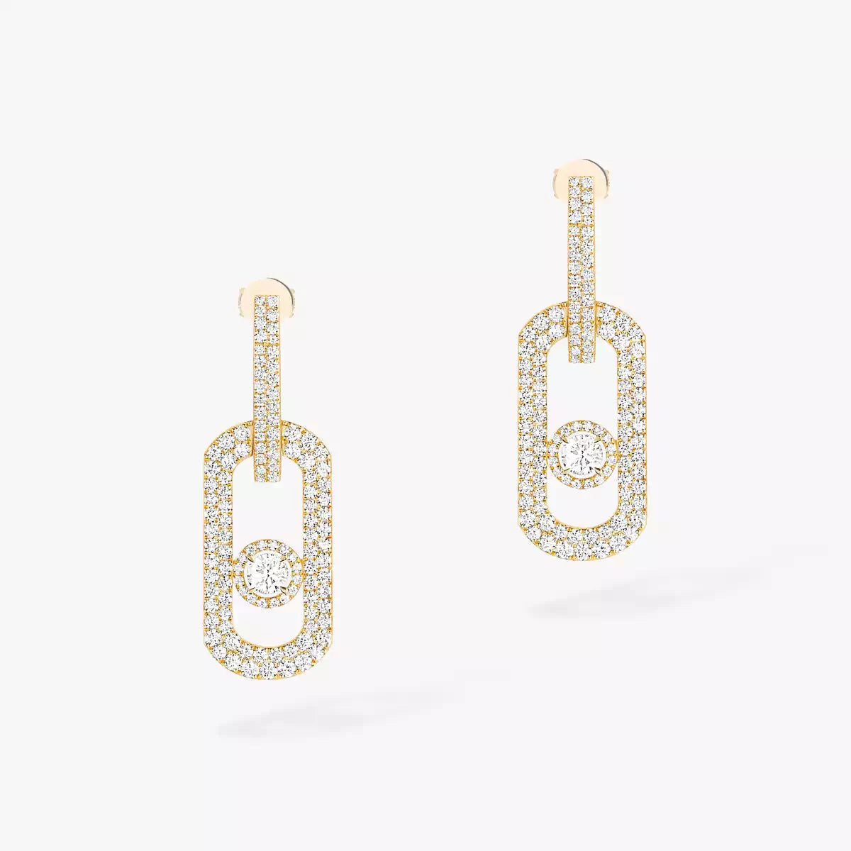 [Max Jewelry]So Move XL Pave_-Set Diamond Pendant Earrings