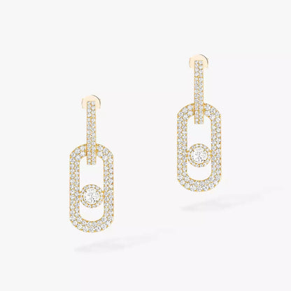 [Max Jewelry]So Move XL Pave_-Set Diamond Pendant Earrings