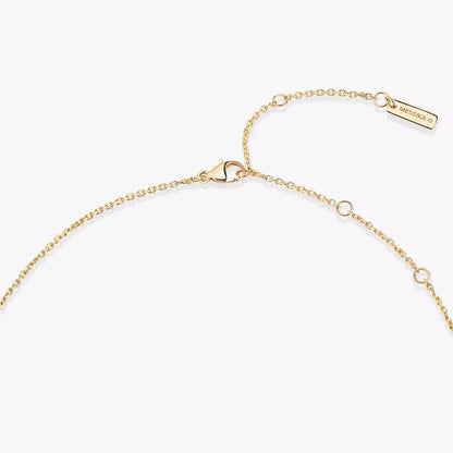 [Max Jewelry]Lucky Eye Diamond Necklace in Rose Gold and Turquoise