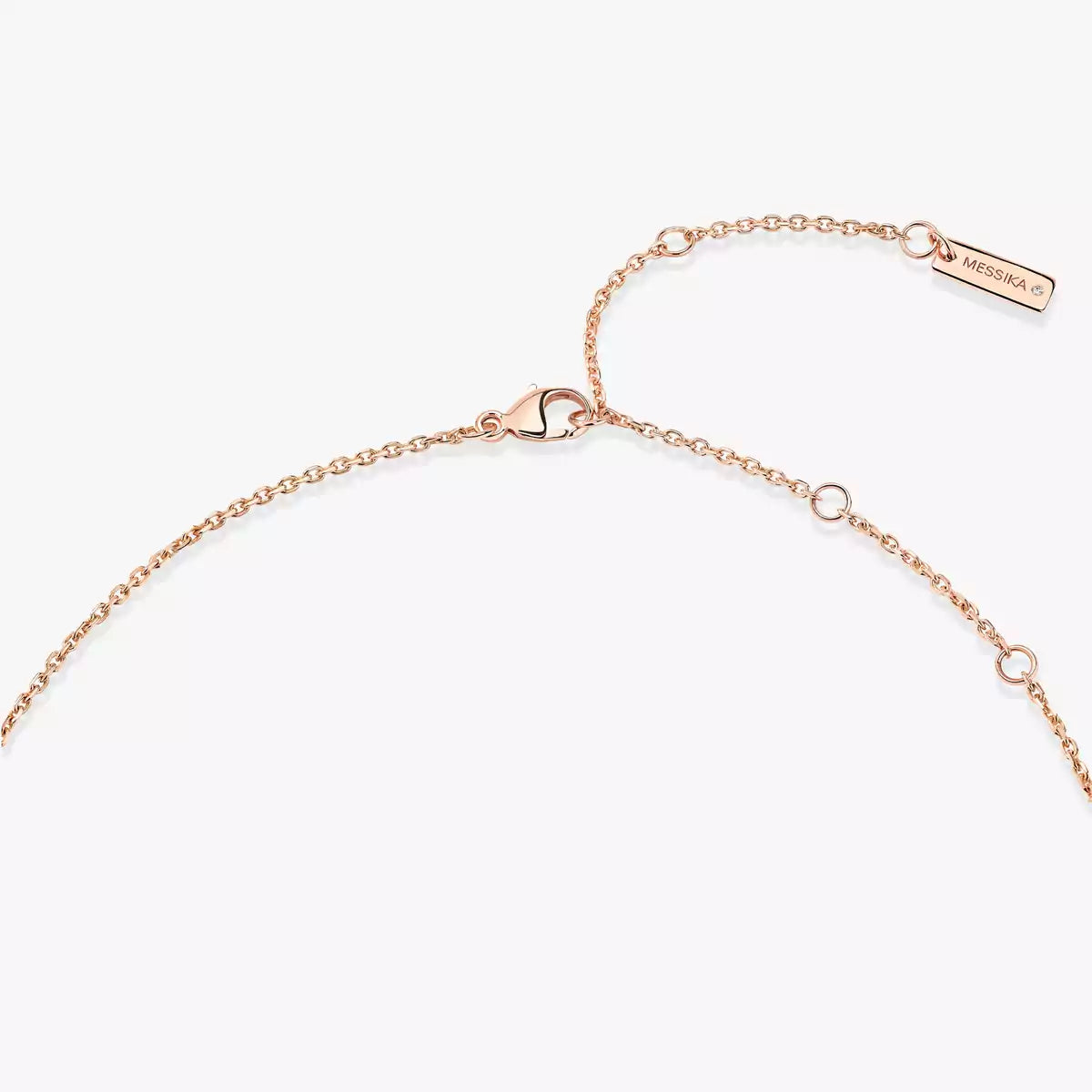 [Max Jewelry]Lucky Eye Diamond Necklace in Rose Gold and Turquoise
