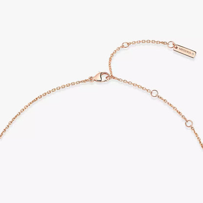 [Max Jewelry]Lucky Eye Diamond Necklace in Rose Gold and Turquoise