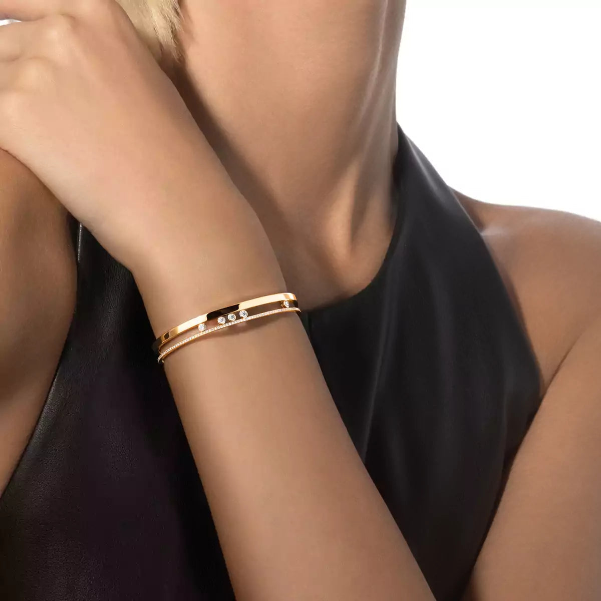 [Max Jewelry]Move Romane Diamond Bangle Bracelet