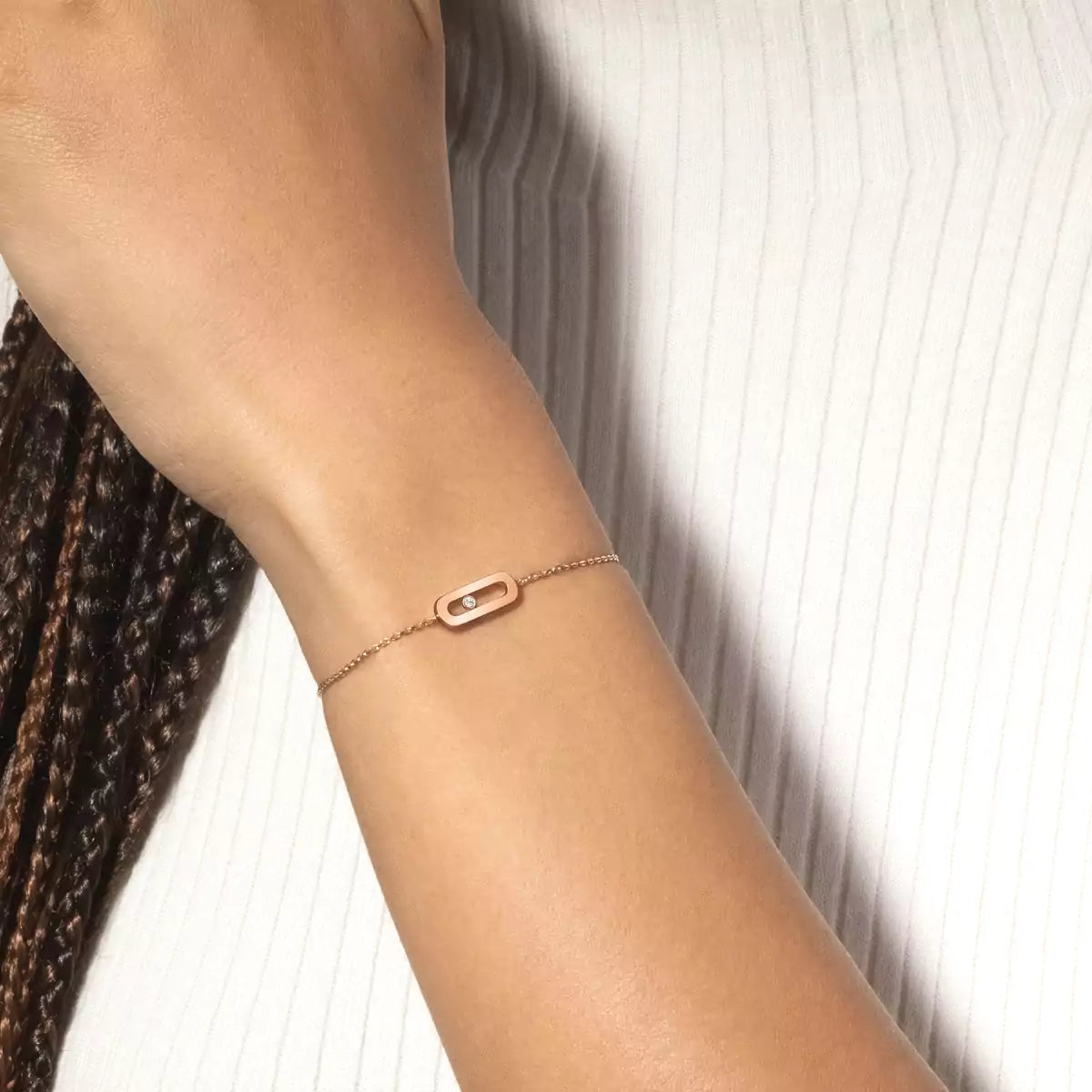 [Max Jewelry]Move Uno Diamond Bracelet
