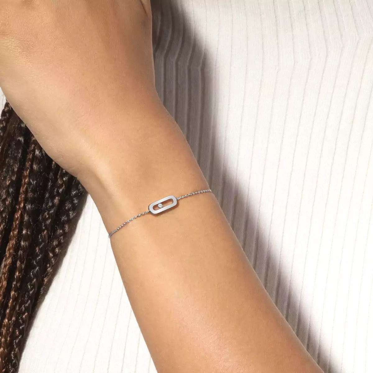 [Max Jewelry]Move Uno Diamond Bracelet