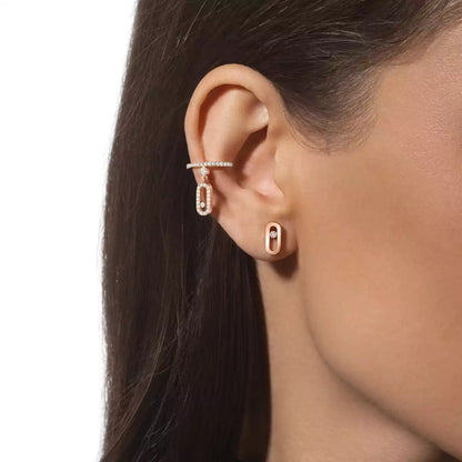 [Max Jewelry]Move Uno Diamond Stud Earrings