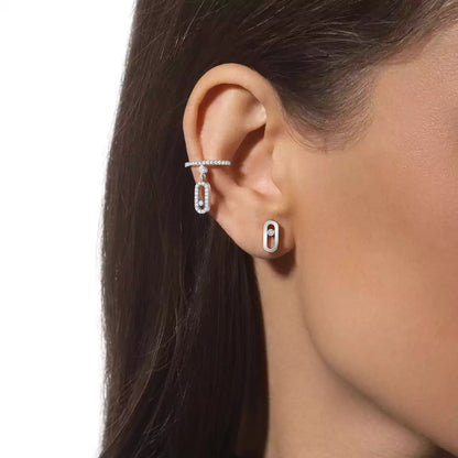 [Max Jewelry]Move Uno Diamond Stud Earrings
