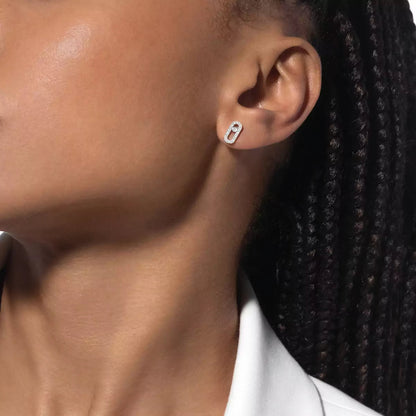 [Max Jewelry]Move Uno Diamond Earrings