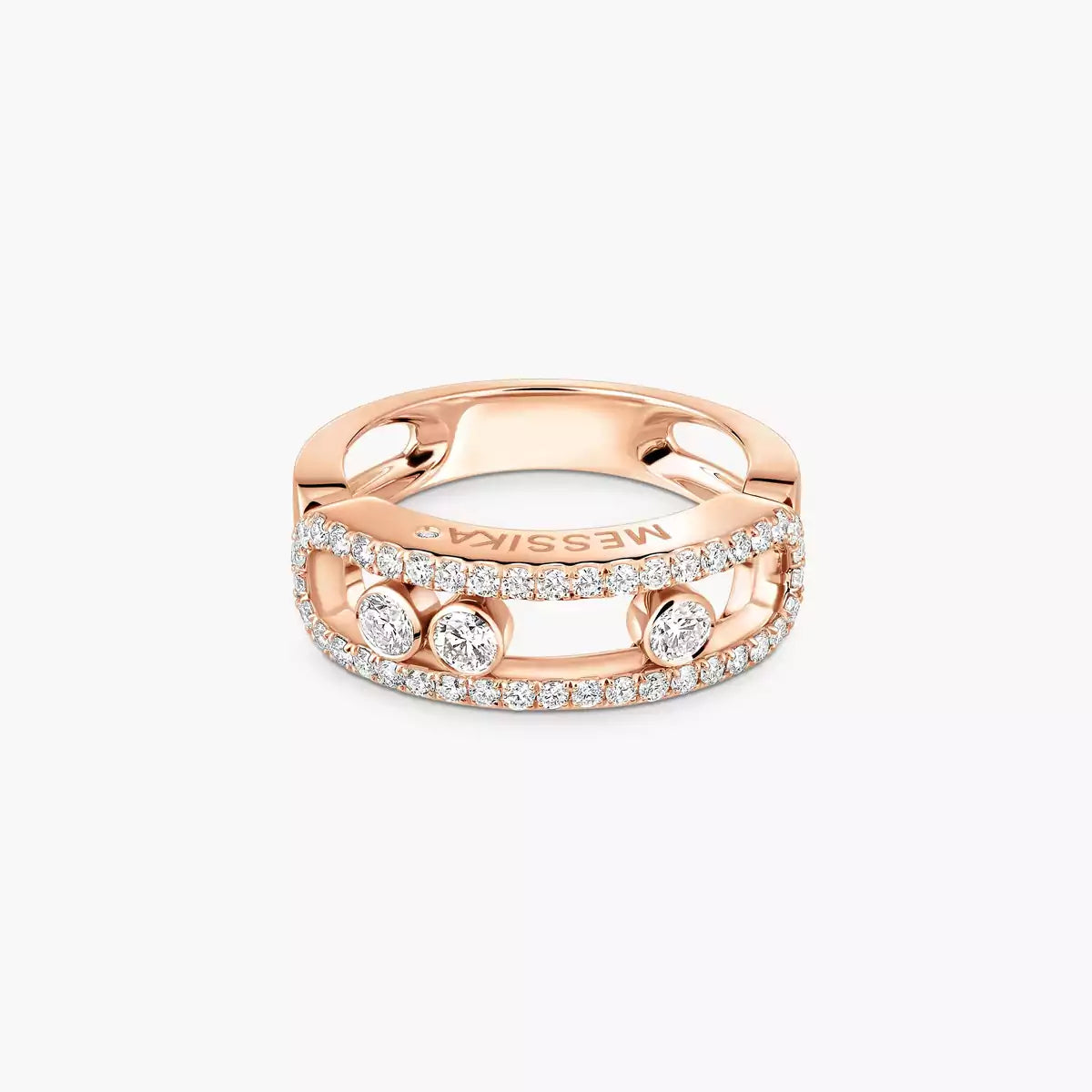 [Max Jewelry] Move Gold Diamond Pave_ Ring