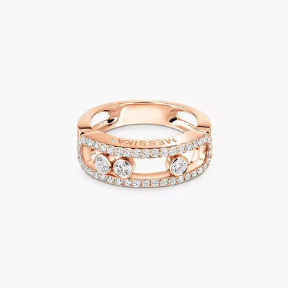 [Max Jewelry] Move Gold Diamond Pave_ Ring