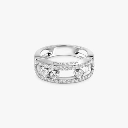 [Max Jewelry] Move Gold Diamond Pave_ Ring