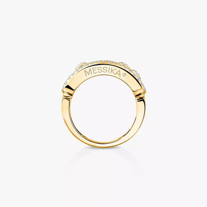 [Max Jewelry] Move Gold Diamond Pave_ Ring
