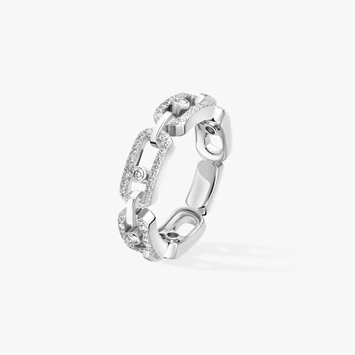 [Max Jewelry]Move Link Pave_-Set Diamond Ring in Gold