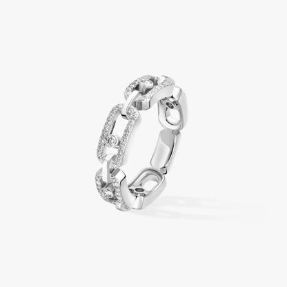 [Max Jewelry]Move Link Pave_-Set Diamond Ring in Gold