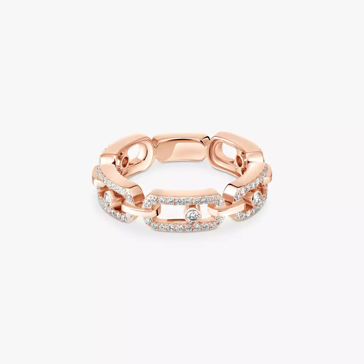 [Max Jewelry]Move Link Pave_-Set Diamond Ring in Gold