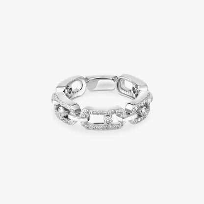 [Max Jewelry]Move Link Pave_-Set Diamond Ring in Gold