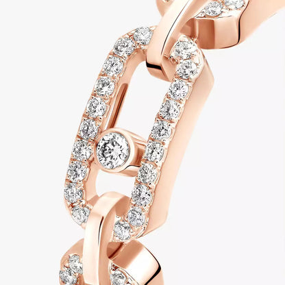 [Max Jewelry]Move Link Pave_-Set Diamond Ring in Gold