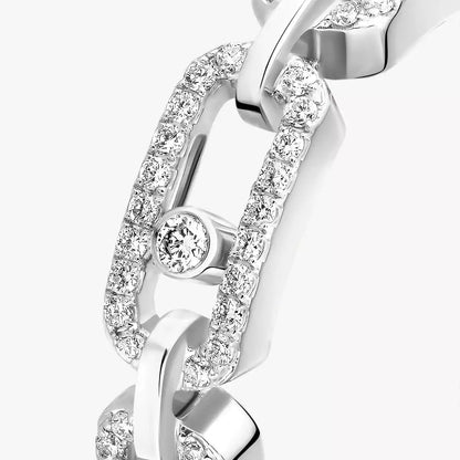[Max Jewelry]Move Link Pave_-Set Diamond Ring in Gold