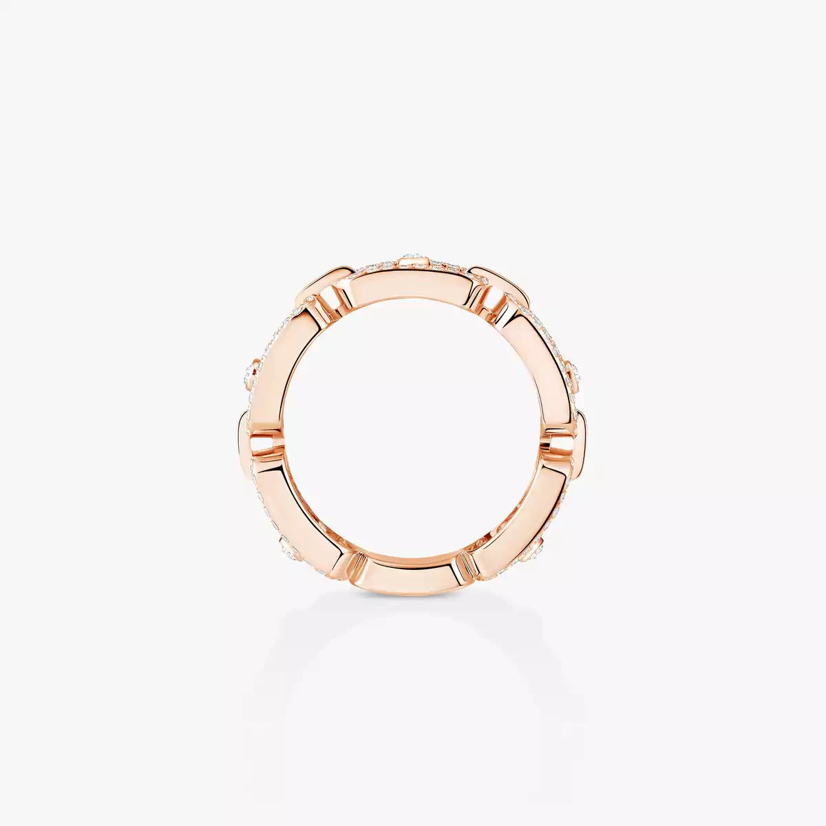 [Max Jewelry]Move Link Pave_-Set Diamond Ring in Gold
