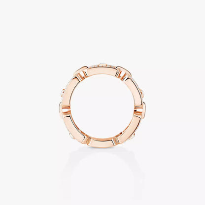 [Max Jewelry]Move Link Pave_-Set Diamond Ring in Gold