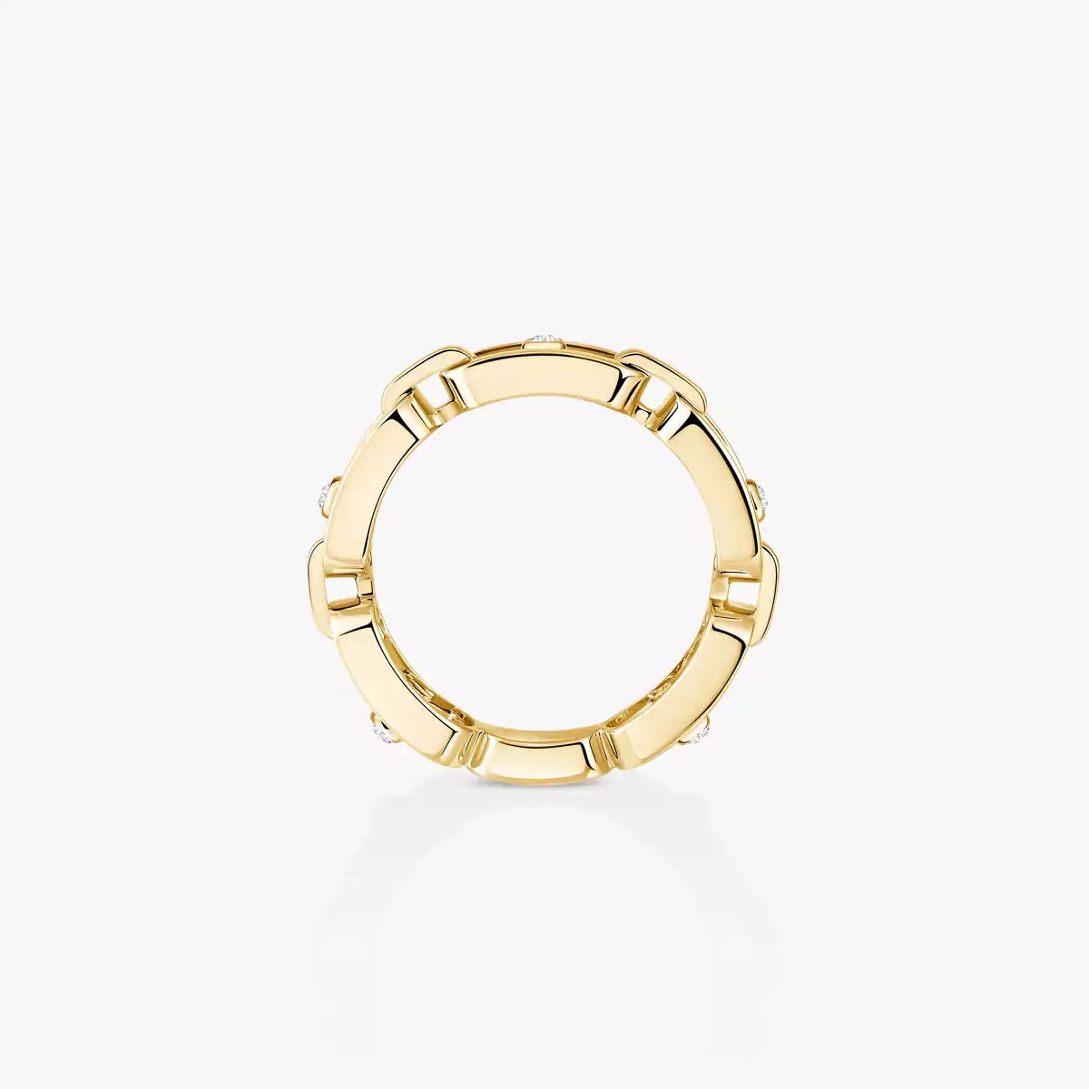 [Max Jewelry]Move Link Pave_-Set Diamond Ring in Gold