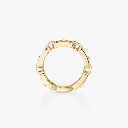 [Max Jewelry]Move Link Pave_-Set Diamond Ring in Gold