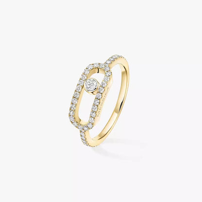 [Max Jewelry]Move Uno Diamond Ring in Gold