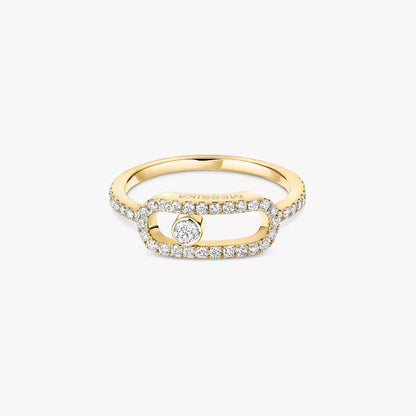 [Max Jewelry]Move Uno Diamond Ring in Gold