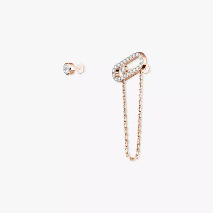 [Max Jewelry]Move Uno Diamond Earrings
