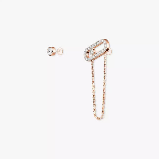 [Max Jewelry]Move Uno Diamond Earrings