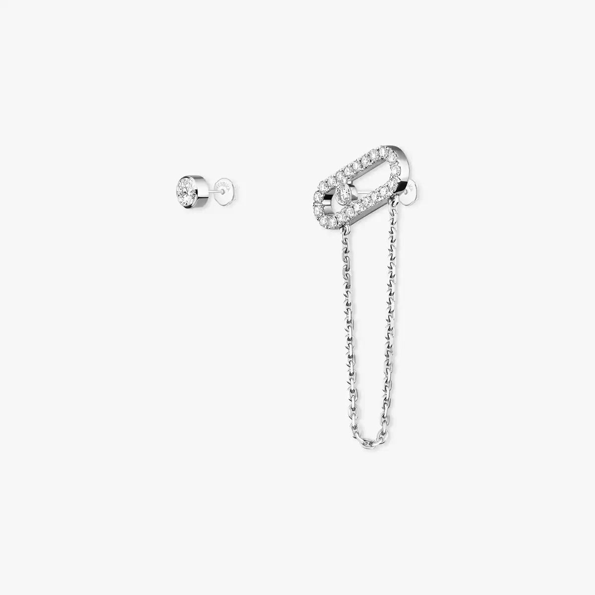 [Max Jewelry]Move Uno Diamond Earrings