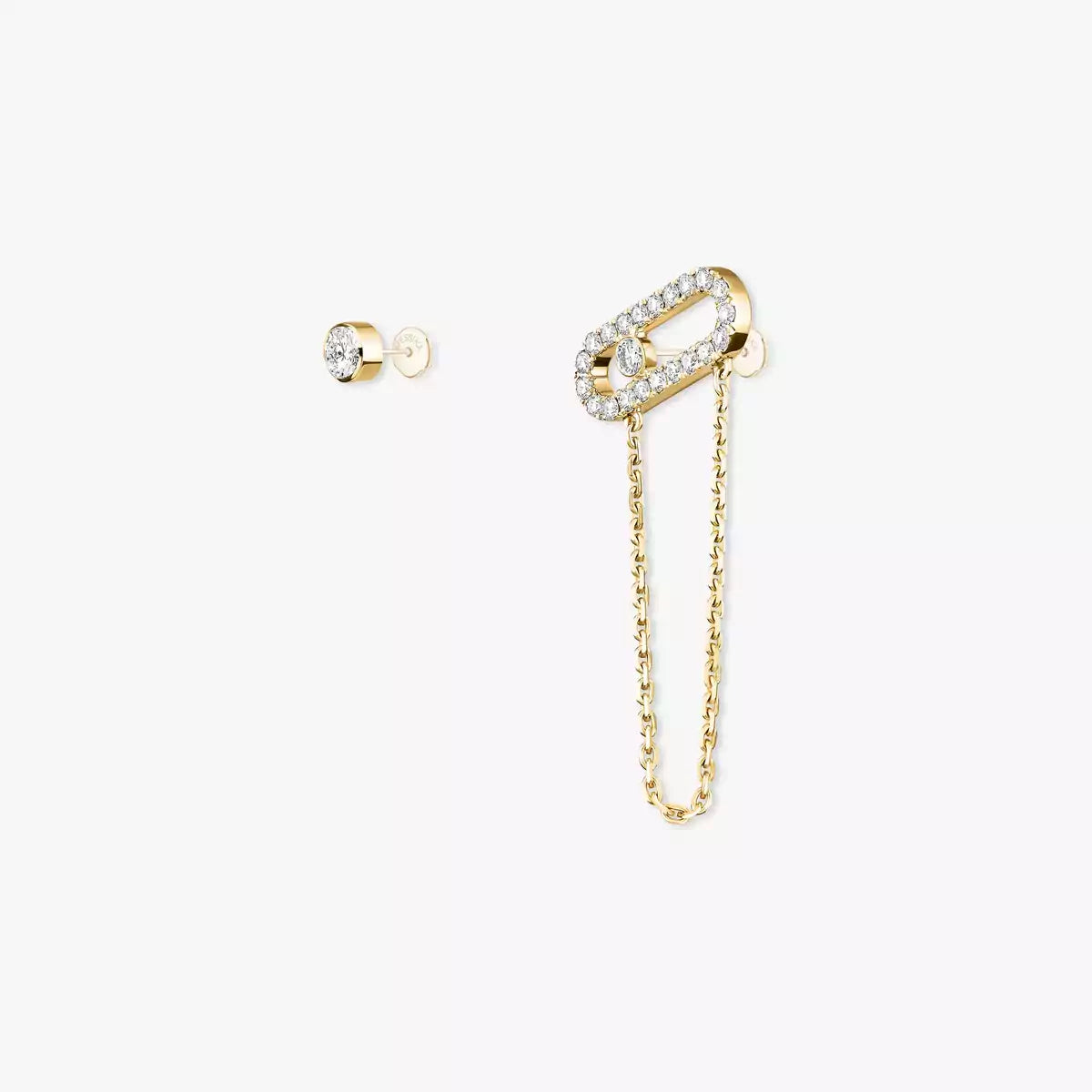 [Max Jewelry]Move Uno Diamond Earrings