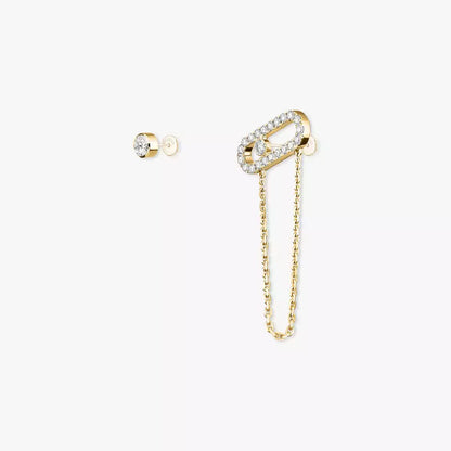 [Max Jewelry]Move Uno Diamond Earrings