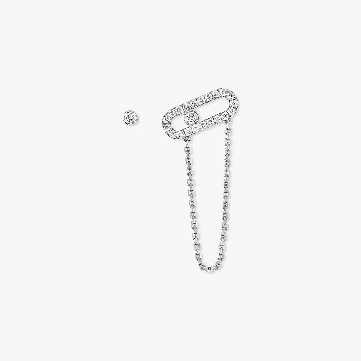 [Max Jewelry]Move Uno Diamond Earrings