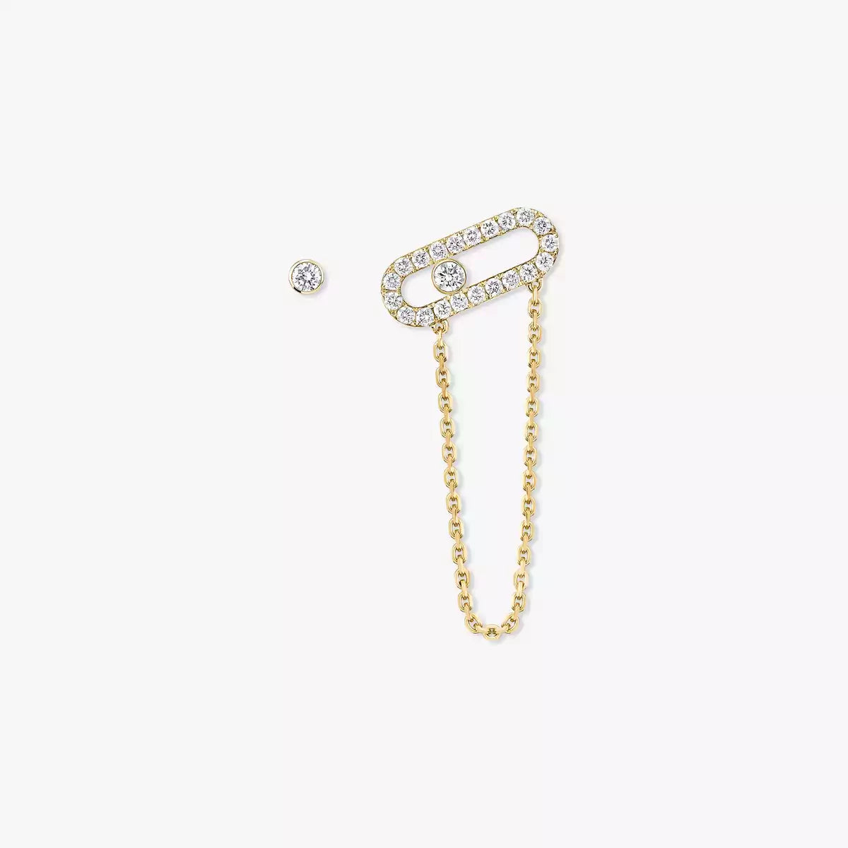 [Max Jewelry]Move Uno Diamond Earrings