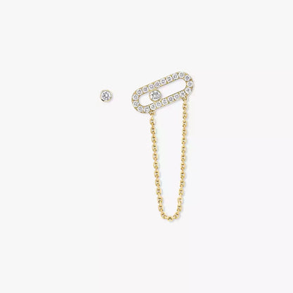 [Max Jewelry]Move Uno Diamond Earrings