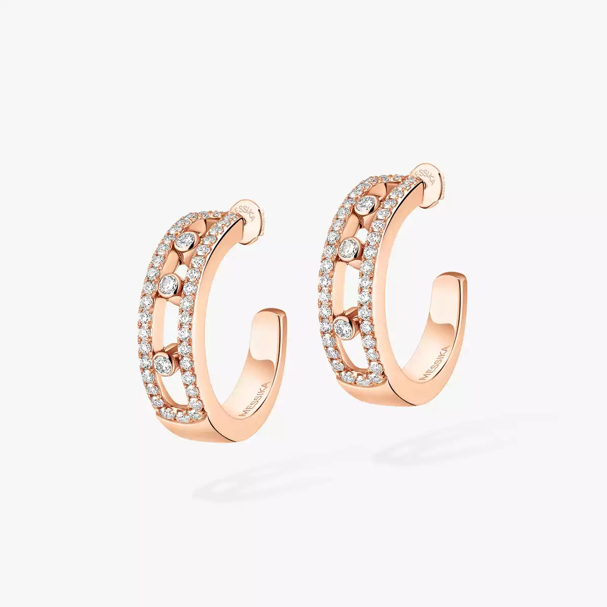 [Max Jewelry]Diamond Pave_ Hoop Earrings Move