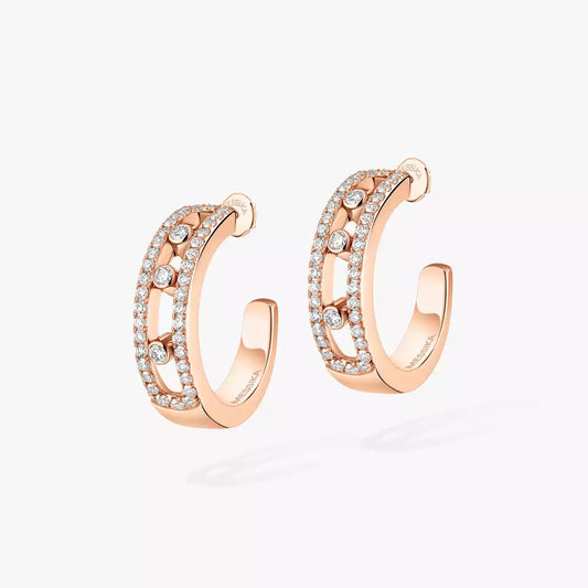 [Max Jewelry]Diamond Pave_ Hoop Earrings Move