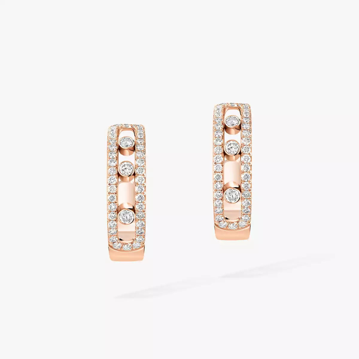 [Max Jewelry]Diamond Pave_ Hoop Earrings Move