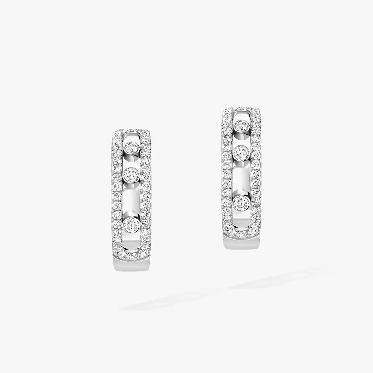 [Max Jewelry]Diamond Pave_ Hoop Earrings Move