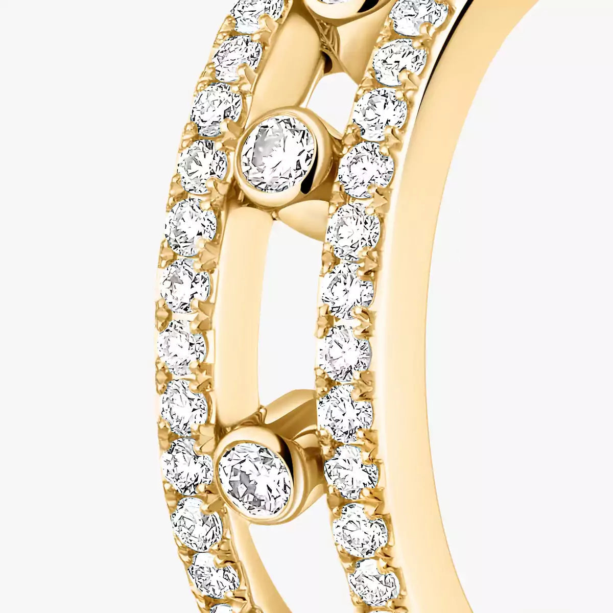 [Max Jewelry]Diamond Pave_ Hoop Earrings Move