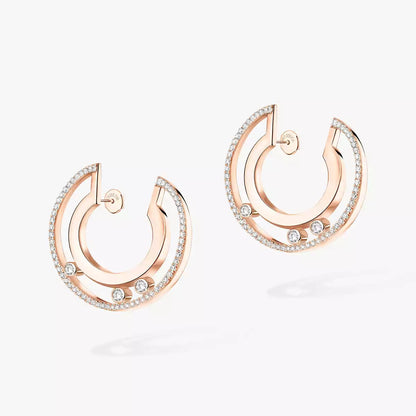 [Max Jewelry] Move Romane Small Diamond Hoop Earrings